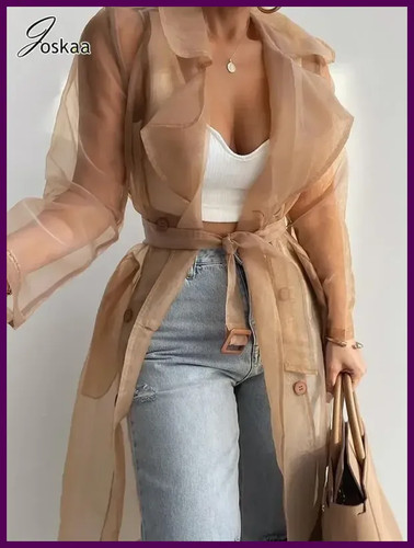 Trench joskaa organza - trench,