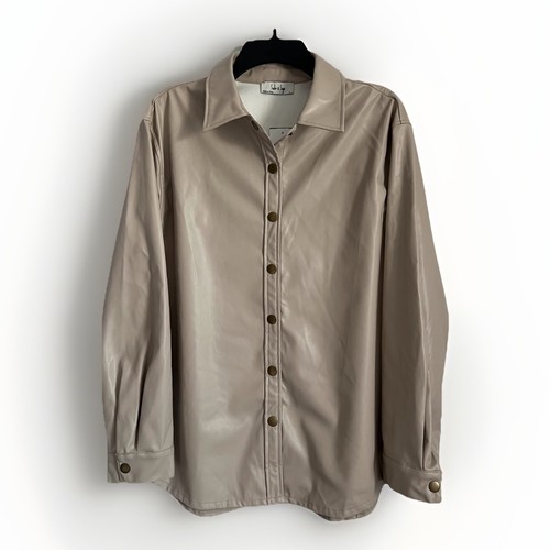 Giacca camicia donna ecopelle