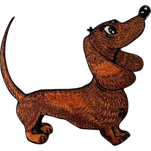 Sausage dog patch iron - sausage,