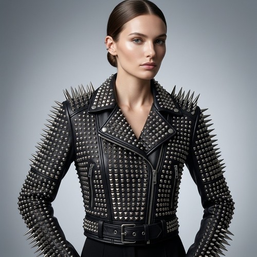 Giacca motociclista donna - giacca,